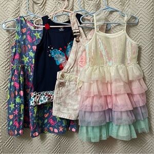 Girl summer clothes bundle. 4 items size 5/6